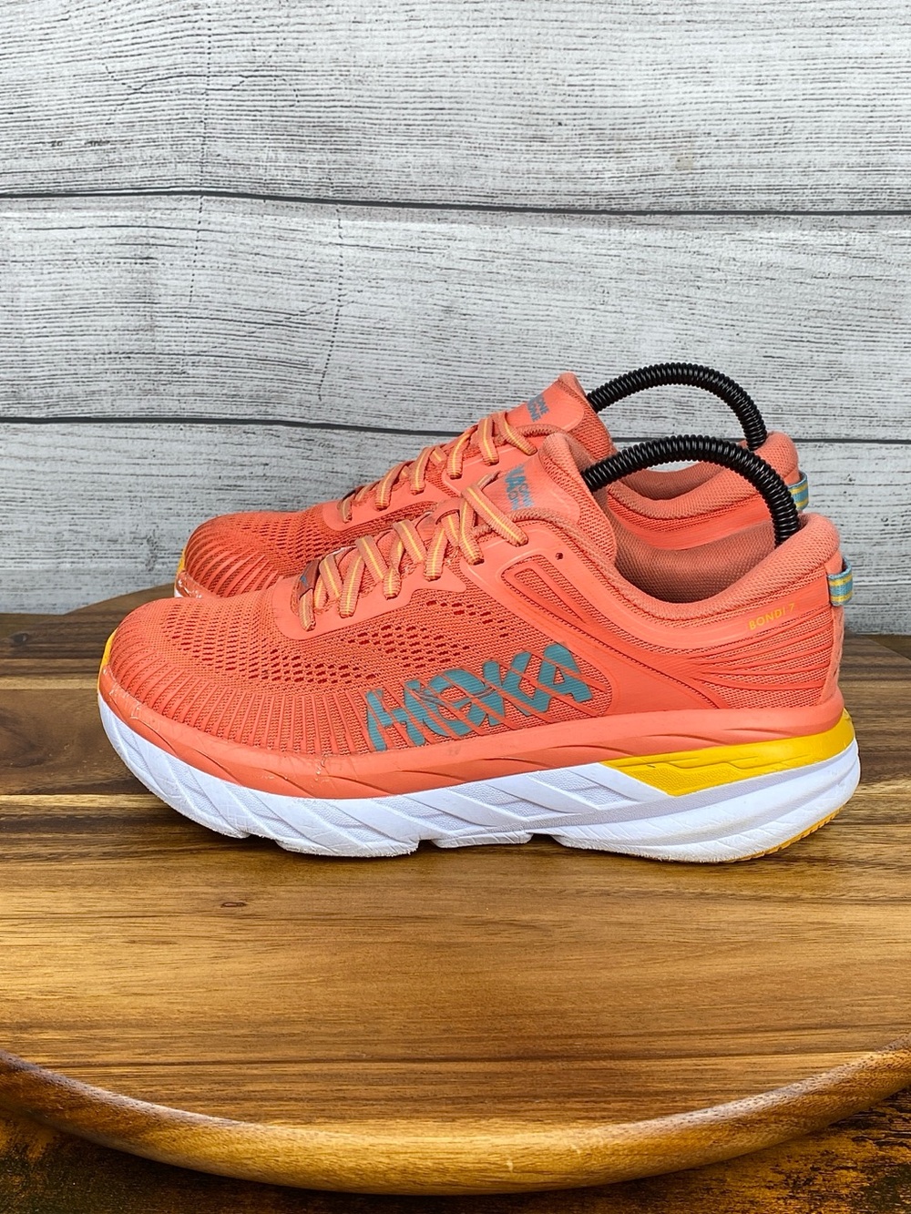 HOKA One One Bondi 7 Coastal Shade Orange Running Shoe Women’s Size 7